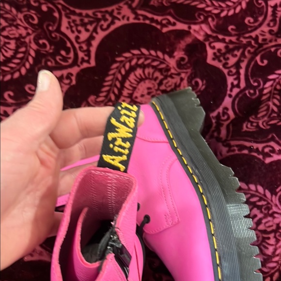 Doc Martens Pink Leather Boots Women’s 9 - Picture 2 of 7